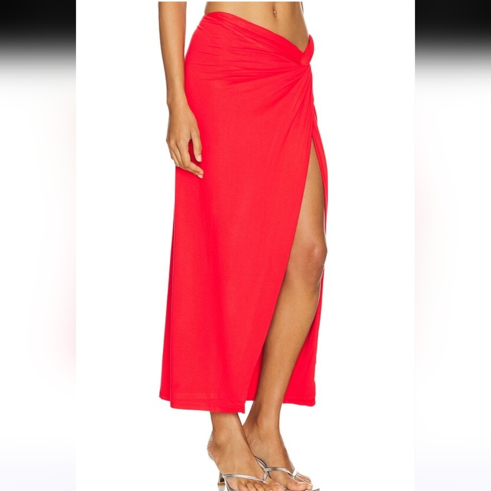 AFRM Lorli Skirt In Cherry XL - Picture 2 of 16